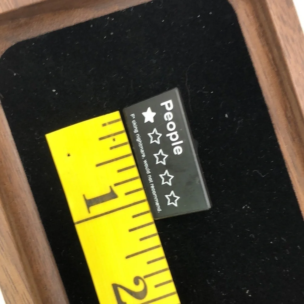 3/$25 Rectangle Unisex Pin Giving People a 1 out of 5 Star Rating